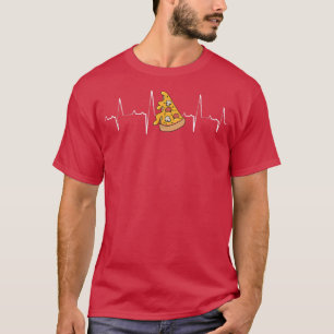 Camiseta Ecg Heartbeat Pizza Lover Comendo Pizz Comida Ital