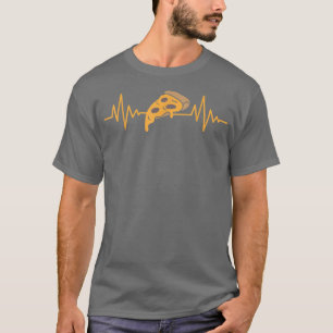 Camiseta Ecg Heartbeat Pizza Lover Comendo Pizz Comida Ital