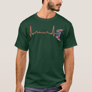 Camiseta Ecg Heartbeat Video Game Player Gaming Console Pc