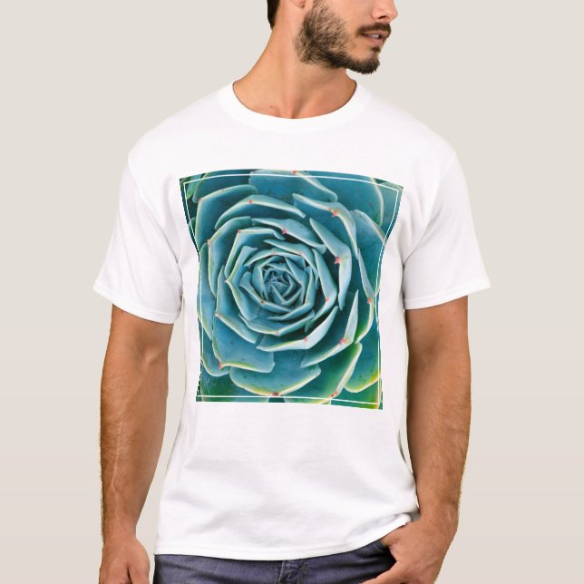 Camiseta Echeveria Roseta, Jardim Secreto de Marrakech (Frente)