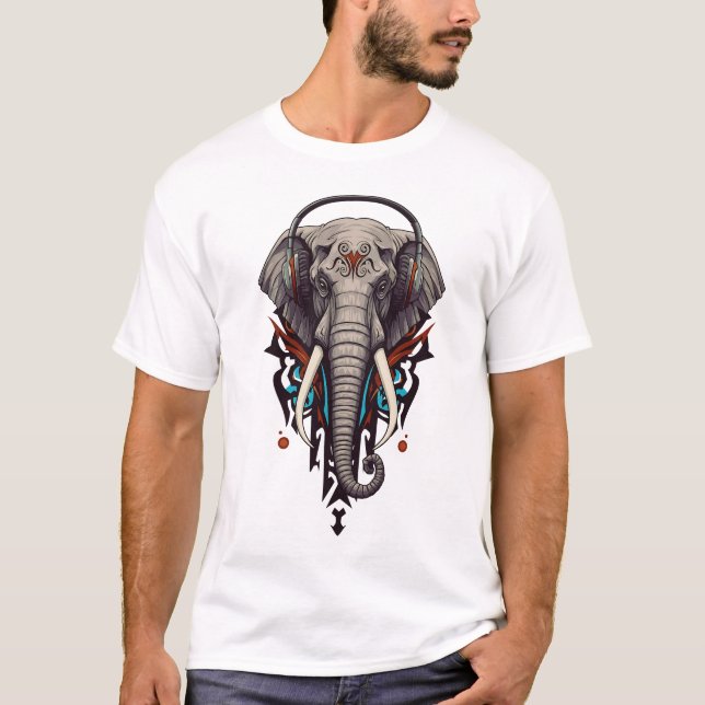 Camiseta Echo of Giants – Abstract Elephant in Sound (Frente)