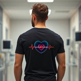 Camiseta Echo Tech Batimento cardíaco Coração com EKG