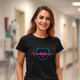 Camiseta Echo Tech Batimento cardíaco Coração com EKG