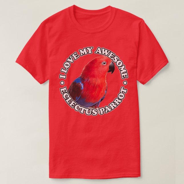 Camiseta Eclectus Ekkie Eclectus Parrot 1 (Frente do Design)