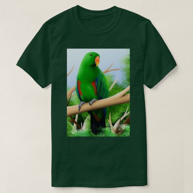 Camiseta Eclectus Parrot Male 1 (Frente do Design)