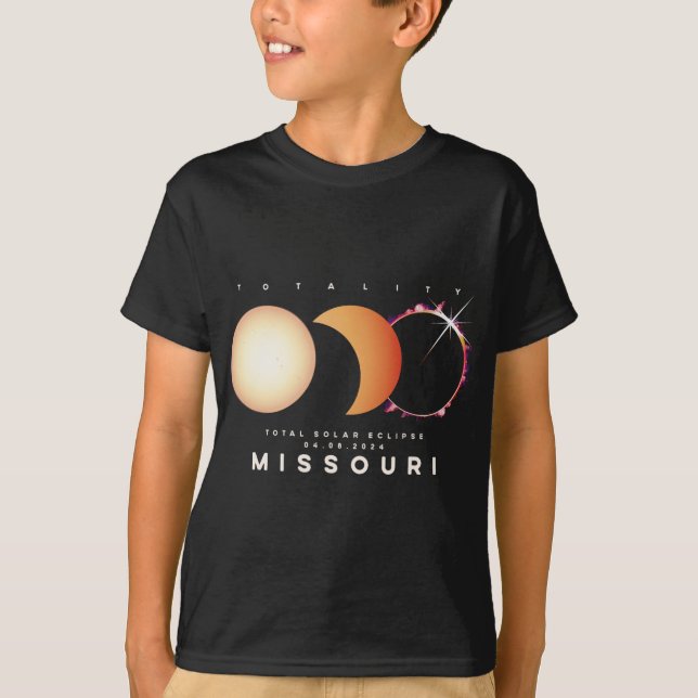 Camiseta Eclipse 2024 Missouri Total Eclipse Astronomy Grap (Frente)