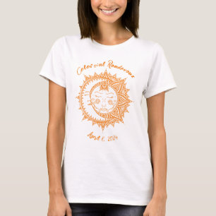 Camiseta Eclipse de Encontro Celestial Personalizado