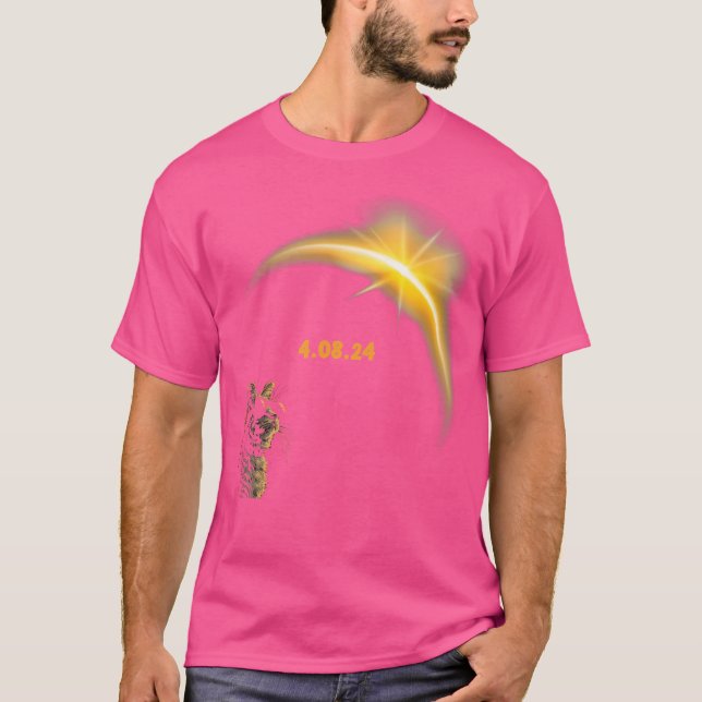 Camiseta Eclipse do Gato Solar Ver Totalidade 8 Abril 2024  (Frente)