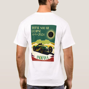 Camiseta Eclipse do Poster de viagens de Indiana