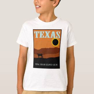 Camiseta Eclipse do Poster de viagens do Texas