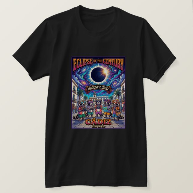 Camiseta Eclipse Do Século 2 De Agosto De 2027 Grupo De Cád (Frente do Design)