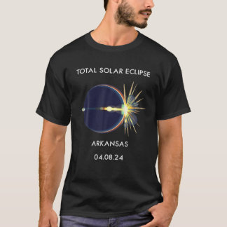Camiseta Eclipse Flare 04.08.24 Eclipse Solar Total Arkansa