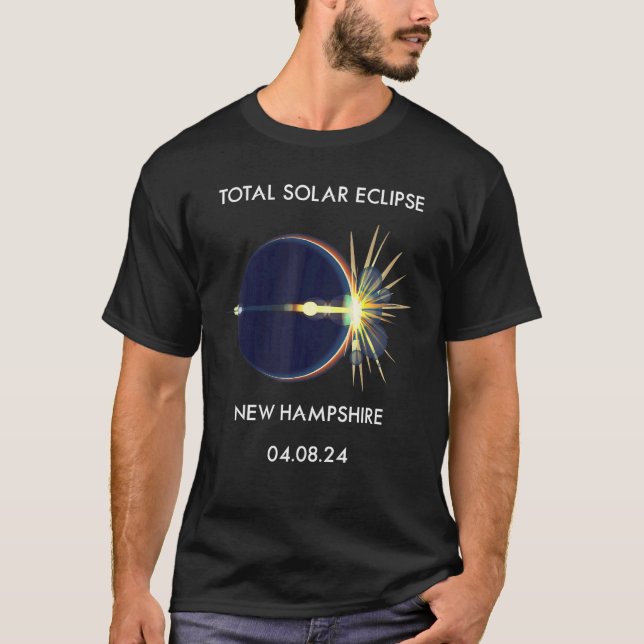 Camiseta Eclipse Flare 04 08 24 Eclipse Solar Total Novo Ha (Frente)