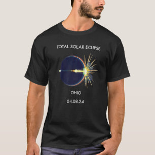 Camiseta Eclipse Flare 04.08.24 Total de Eclipse Solar Ohio
