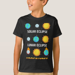 Camiseta Eclipse Lunar Apocalypse Engraçado Eclipse