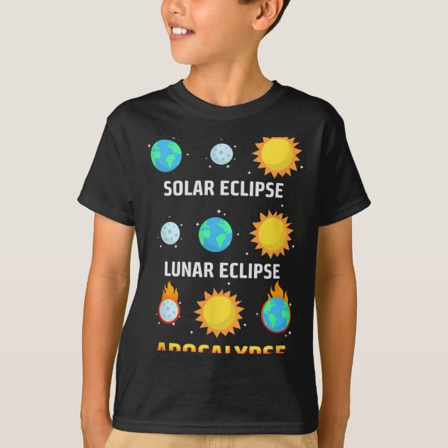Camiseta Eclipse Lunar Apocalypse Engraçado Eclipse (Frente)