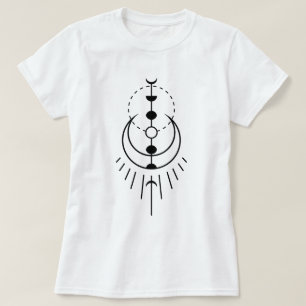 Camiseta eclipse lunar fases
