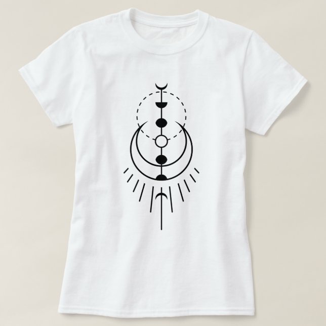 Camiseta eclipse lunar fases (Frente do Design)
