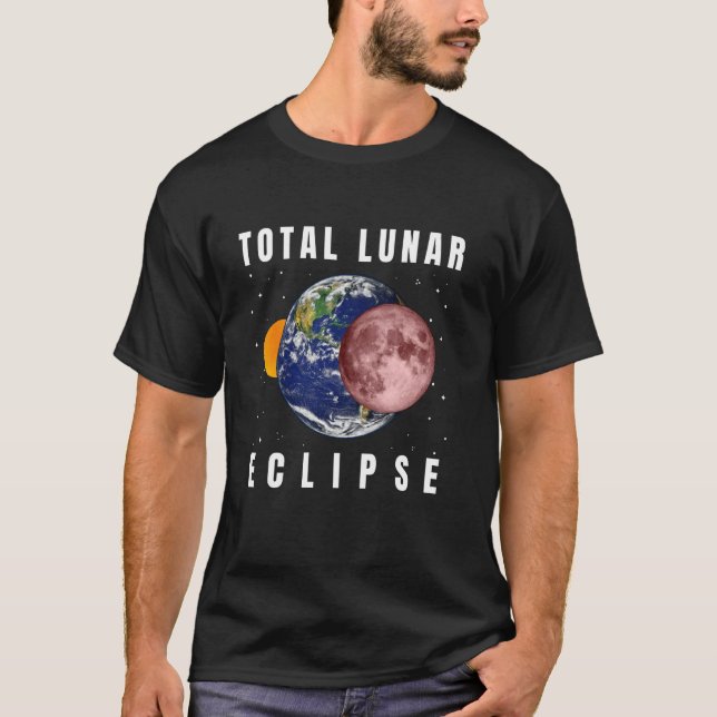 Camiseta Eclipse Lunar Total 2025 Lua de Sangue Março 14 Lu (Frente)