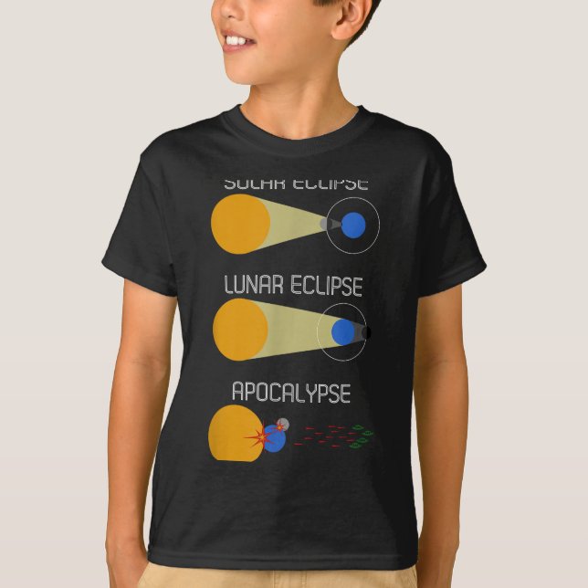 Camiseta Eclipse ou Acalipse_ Ciência Divertida do Eclipse  (Frente)