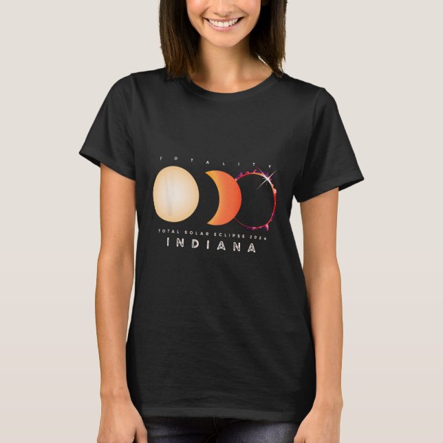 Camiseta Eclipse Solar 2024 Astronomia Eclipse Total de Ind (Frente)