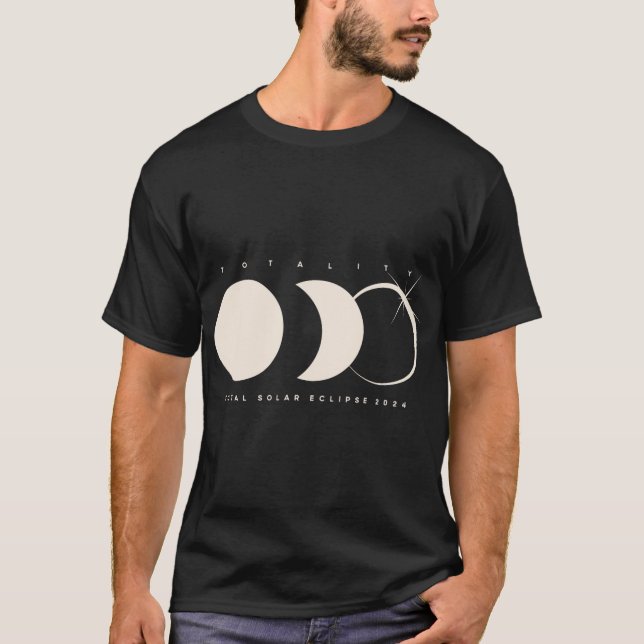 Camiseta Eclipse Solar 2024 Astronomia Total do Eclipse (Frente)