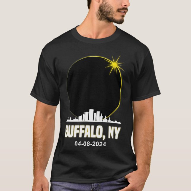 Camiseta Eclipse Solar 2024 Buffalo Skyline Total Ecl Solar (Frente)