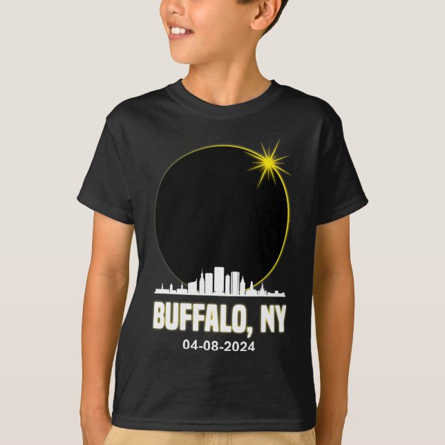 Camiseta Eclipse Solar 2024 Buffalo Skyline Total Ecl Solar (Frente)