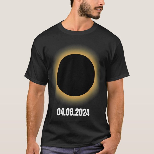Camiseta Eclipse Solar 2024 Eclipse Solar Total 4.08.24 (Frente)