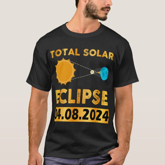 Camiseta Eclipse Solar 2024 Eclipse Solar Total 4.08.24 7 (Frente)