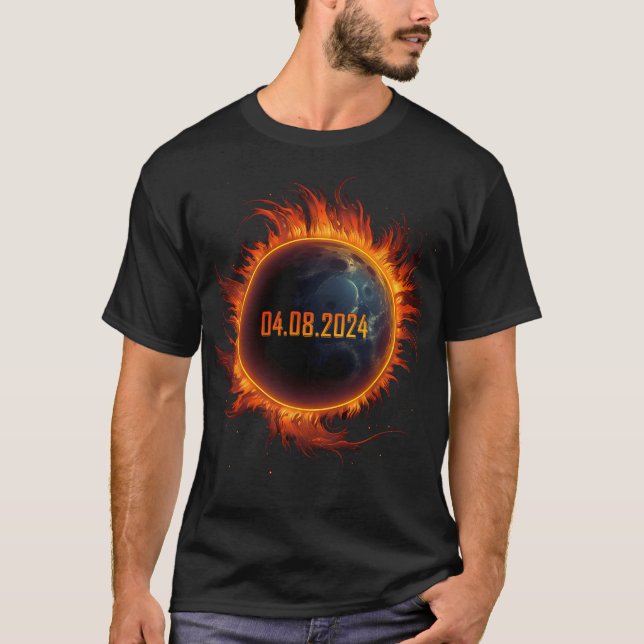 Camiseta Eclipse Solar 2024 Eclipse Sun Total (Frente)