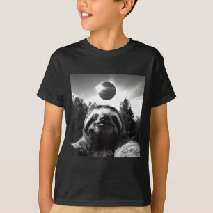 Camiseta Eclipse Solar 2024 Funny Sloth Selfie