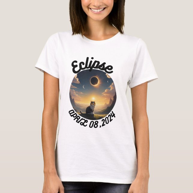 Camiseta Eclipse Solar, 2024 Glasse de Eclipes Solares Vest (Frente)