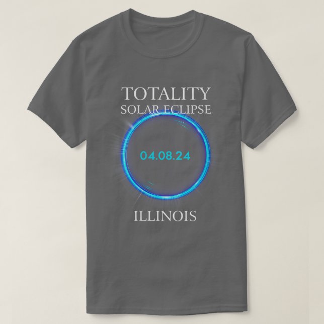 Camiseta Eclipse Solar 2024 ILLINOIS 04 (Frente do Design)