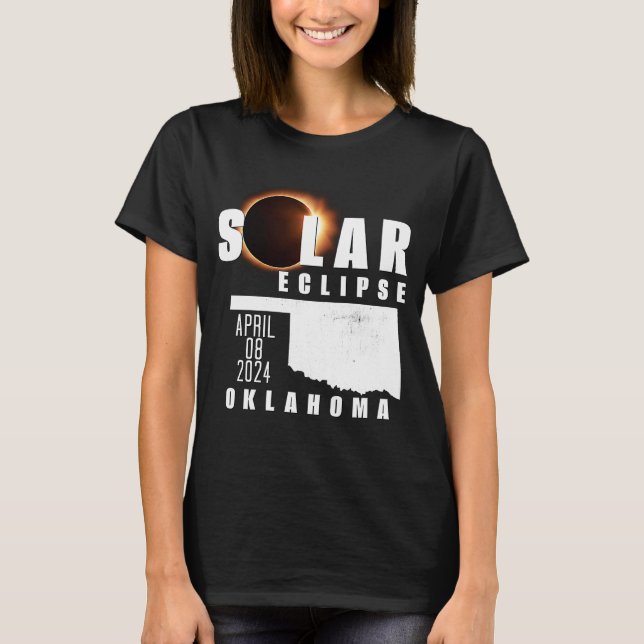 Camiseta Eclipse Solar 2024 Oklahoma State 8 de Abril de 20 (Frente)