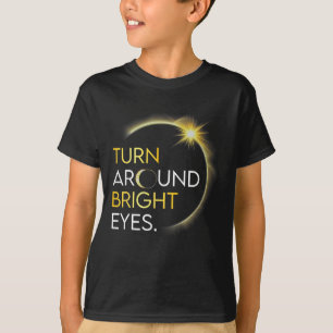 Camiseta Eclipse Solar 2024 Roda Em Volta Os Olhos Brilhant
