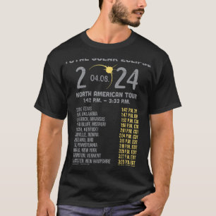 Camiseta Eclipse Solar 2024 Totalidade abril 8 Homens Mulhe