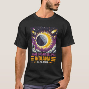 Camiseta Eclipse Solar 2024 Totalidade Americana Estado Ind