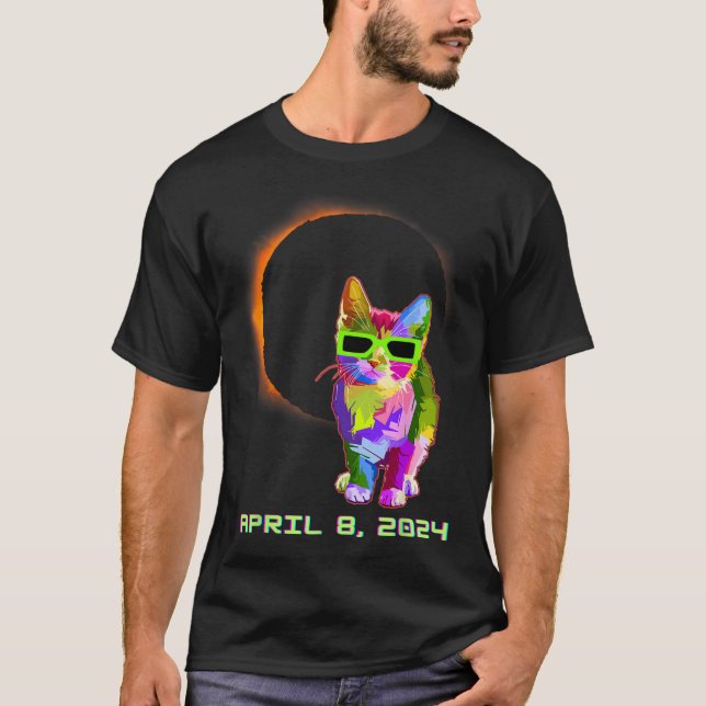 Camiseta Eclipse Solar 2024 Vidro do Eclipse Solar Vestido (Frente)