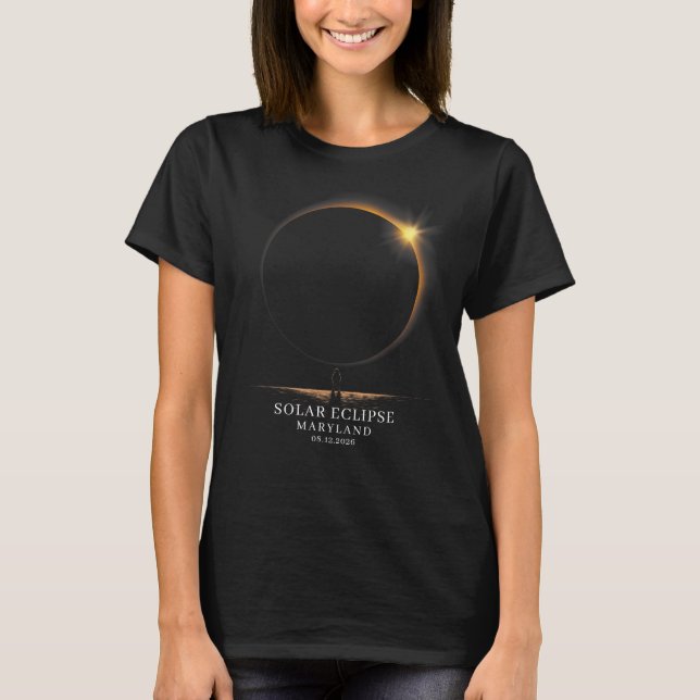 Camiseta Eclipse Solar 2026 Astronomia Celeste (Frente)