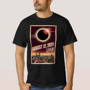 Camiseta Eclipse Solar 2026 Espanha Madrid Barcelona Grupo