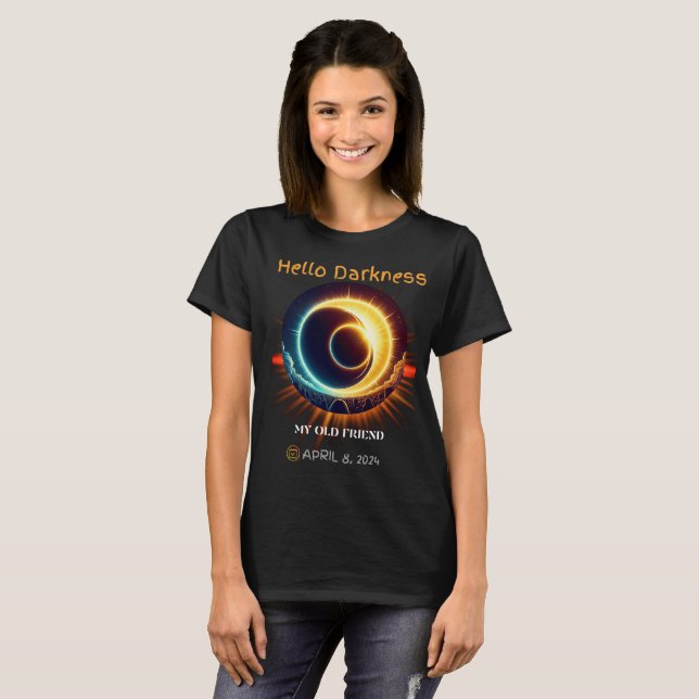 Camiseta Eclipse Solar 8 de abril de 2024 (Frente Completa)