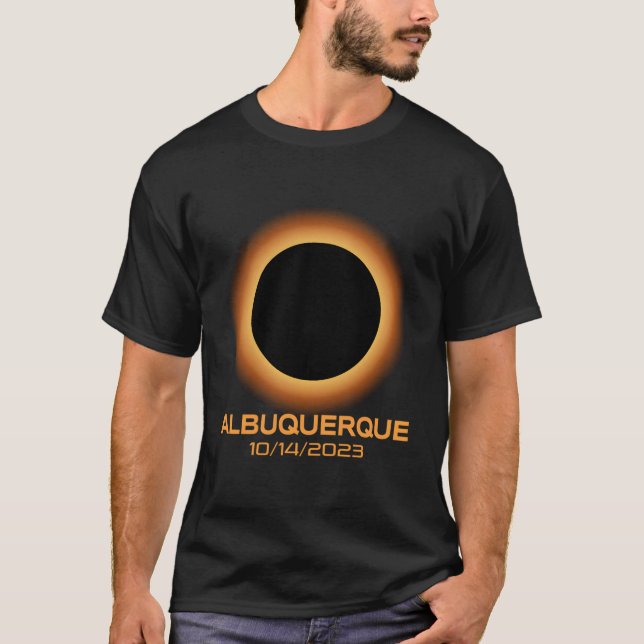 Camiseta Eclipse Solar Anular 2023 Albuquerque Novo México (Frente)