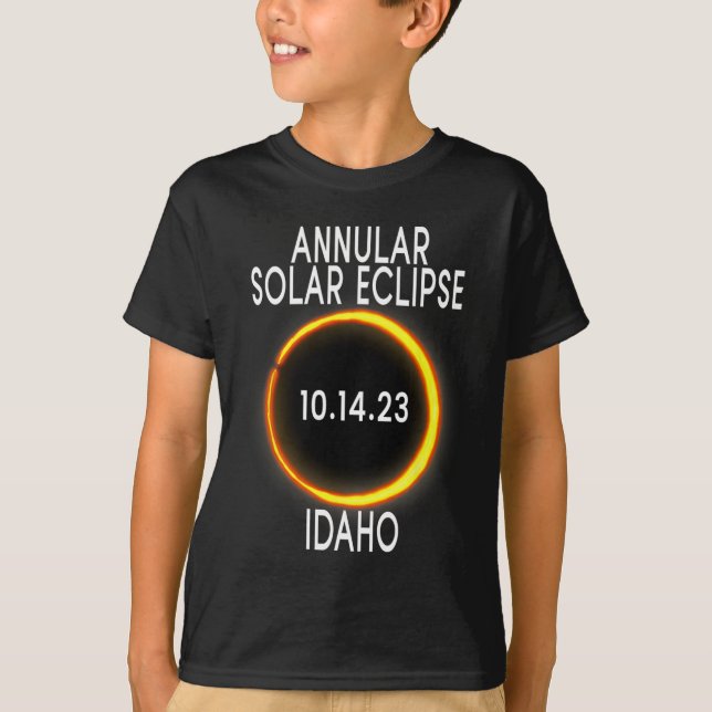 Camiseta Eclipse Solar Anular T - Idaho (Frente)