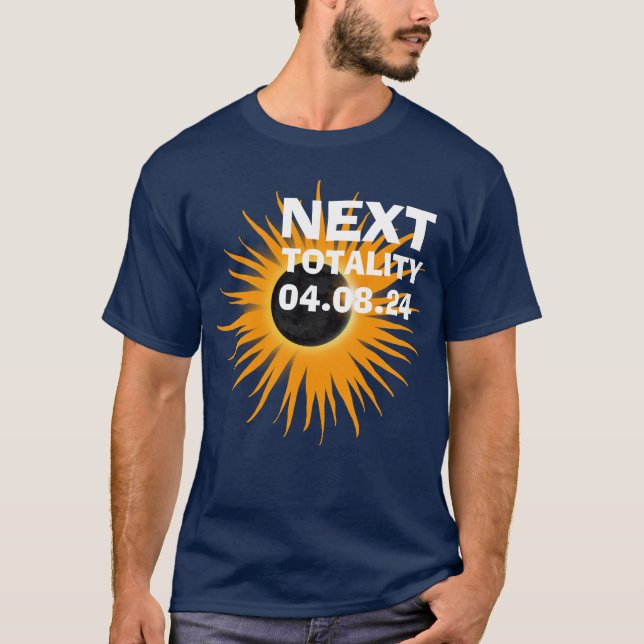 Camiseta Eclipse solar da totalidade 2024 seguintes (Frente)