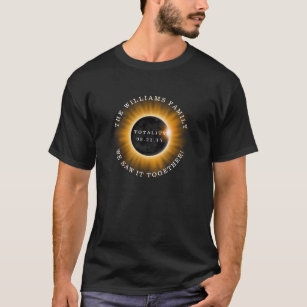 Camiseta Eclipse solar da totalidade da família