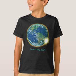 Camiseta Eclipse Solar do Dia da Terra 2024 geometria sagra