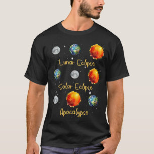 Camiseta Eclipse Solar Do Eclipse Lunar E Apocalypse Engraç
