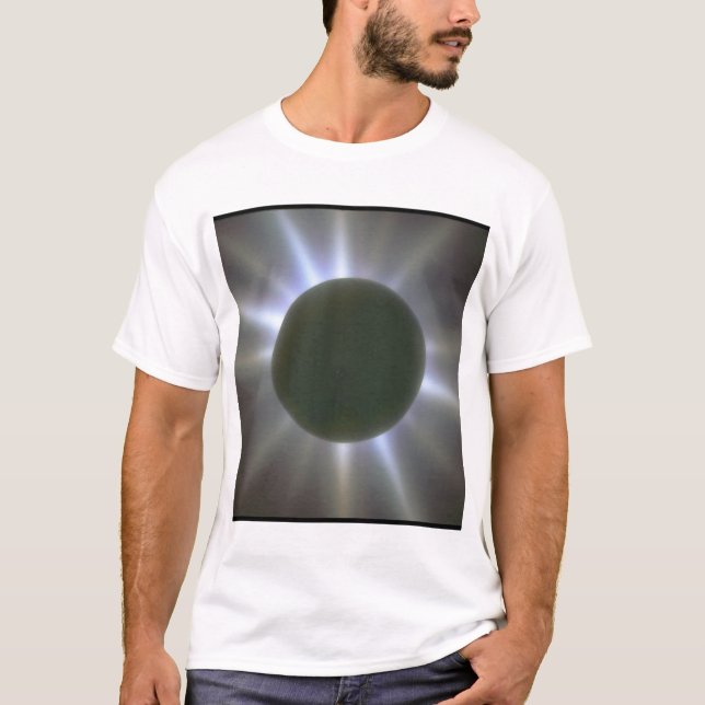 Camiseta Eclipse solar. (eclipse; cenas do light_Space (Frente)