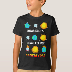 Camiseta Eclipse Solar Eclipse Lunar Apocalipse Ilustração